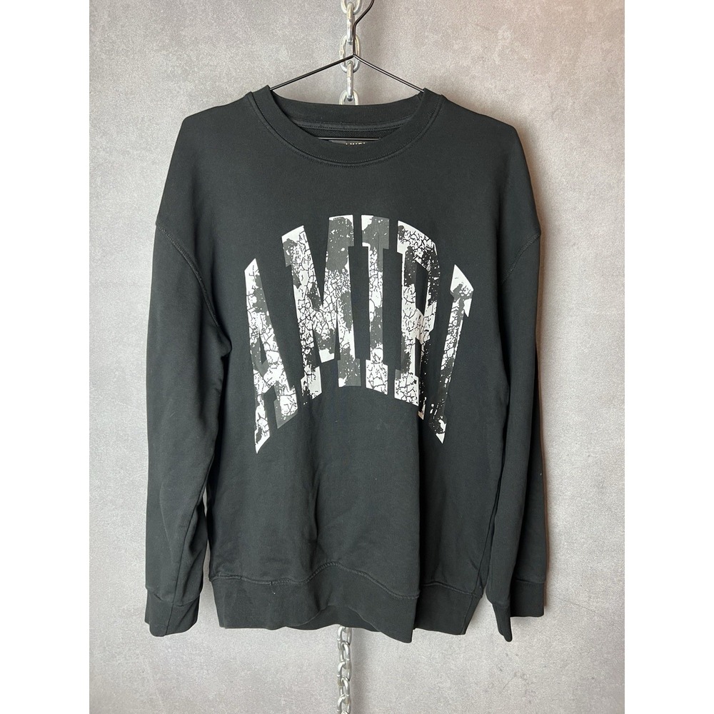 Amiri Sweatshirt Mens XXL‎  Crewneck Spell Out Pullover Cracked Logo Made USA